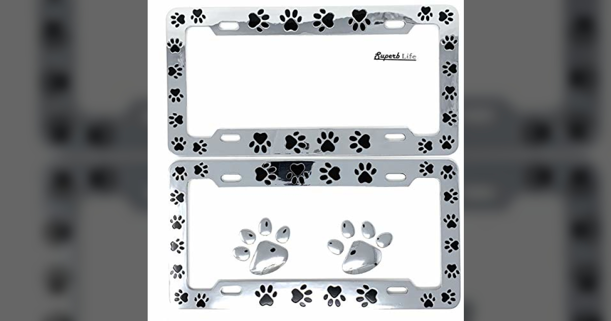 thumbnail image 2 of Life Is Better With A Cat Paw License Plate Frame – Car Plate Frames 1922 2 of 4